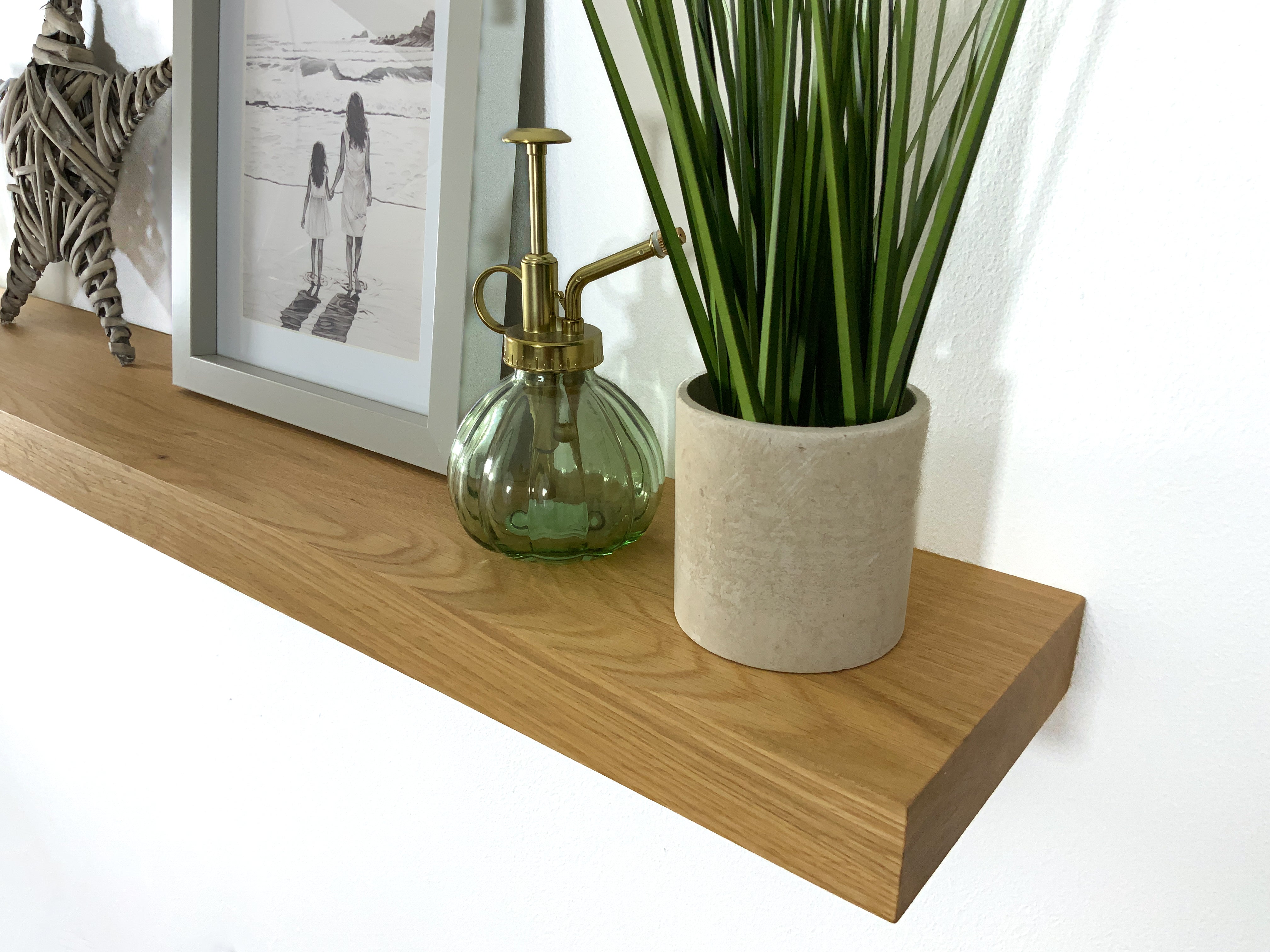 Thick wood online floating shelves